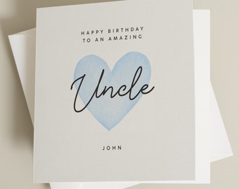 Gepersonaliseerde verjaardagskaart voor oom, verjaardagskaart voor oom, favoriete oomcadeau voor hem, geweldige oom, verjaardagscadeau voor hem