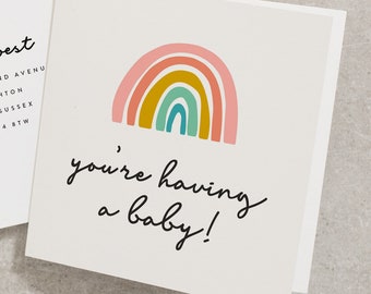 You're Having a Baby Card, New Baby Card, Baby Shower Card, Pregnancy Card, Baby Congratulations Card, Mummy To Be, Expecting Card NB030