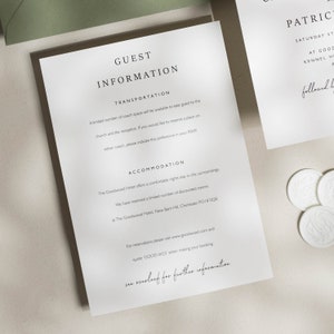 Set di inviti di nozze nel verde, suite di inviti di nozze di eucalipto, con buste verde salvia, campione di nozze botaniche 'Callista' immagine 6