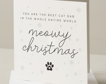 Cat Dad Christmas Card, Christmas Card From Cat, Cat Christmas Card, Cat Dad Xmas Card, Christmas Card From Pet, Cat Parents