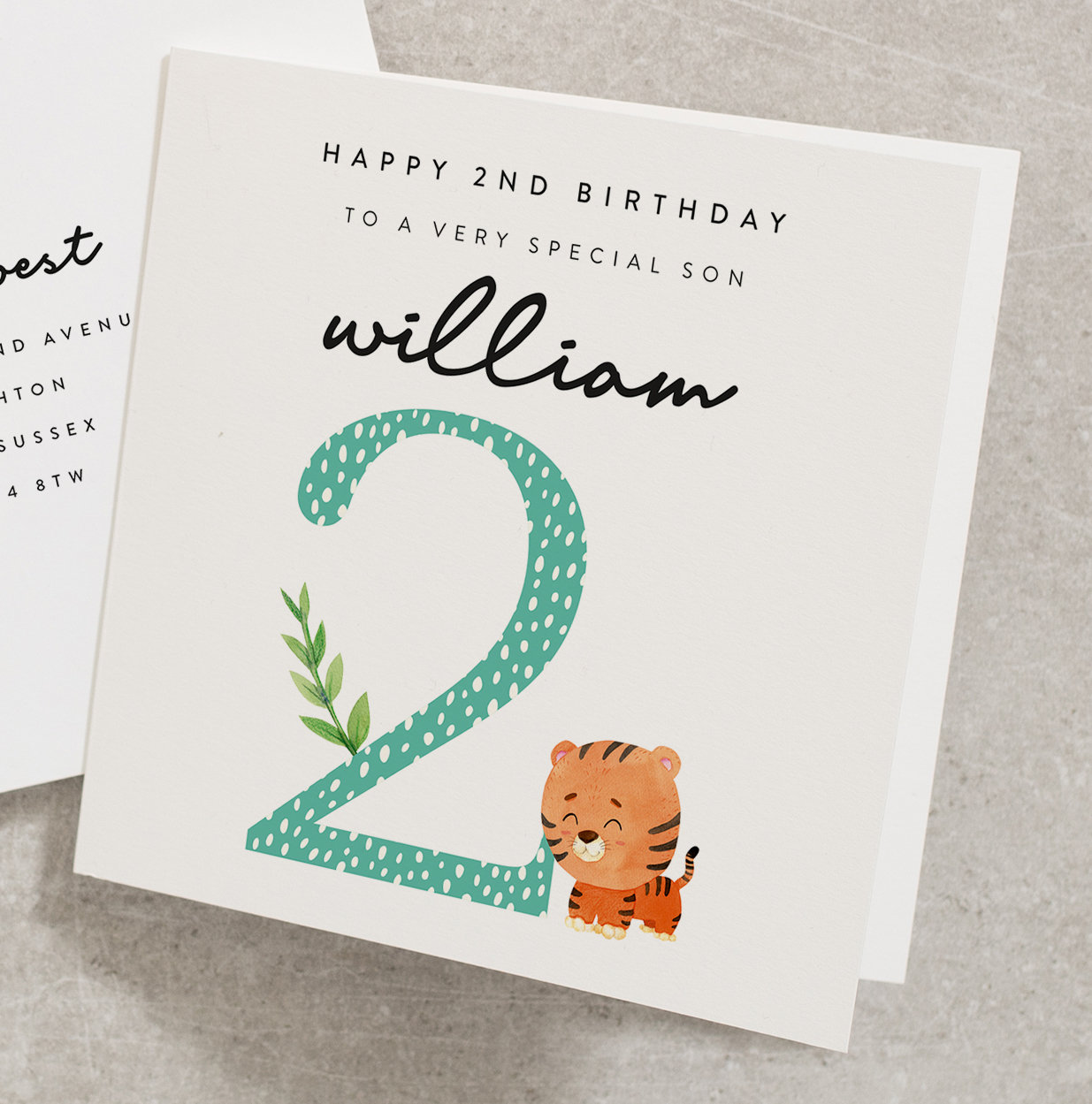 Toddler Birthday Card Happy 2nd Birthday to A Very Special Etsy Canada