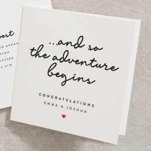 Personalised Engagement Card, Engagement Card, Congratulations Engagement Card, Adventure Begins Engagement Card EN036