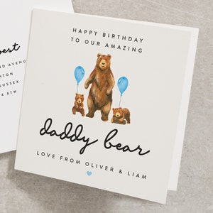 Personalised Birthday Card For Daddy, Happy Birthday Daddy Card, Daddy Birthday Card With Illustration, Cute Birthday Daddy Card BC1032