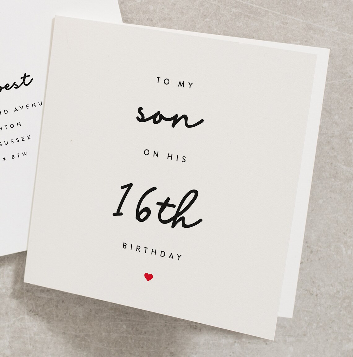 Son 16th Birthday Card to My Son on His 16th Birthday for Etsy