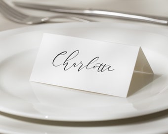 Elegant Place Cards, Wedding Place Cards, Classic Placecards, Place Card, Table Place Names, Simple Place Cards, Calligraphy 'Harper'