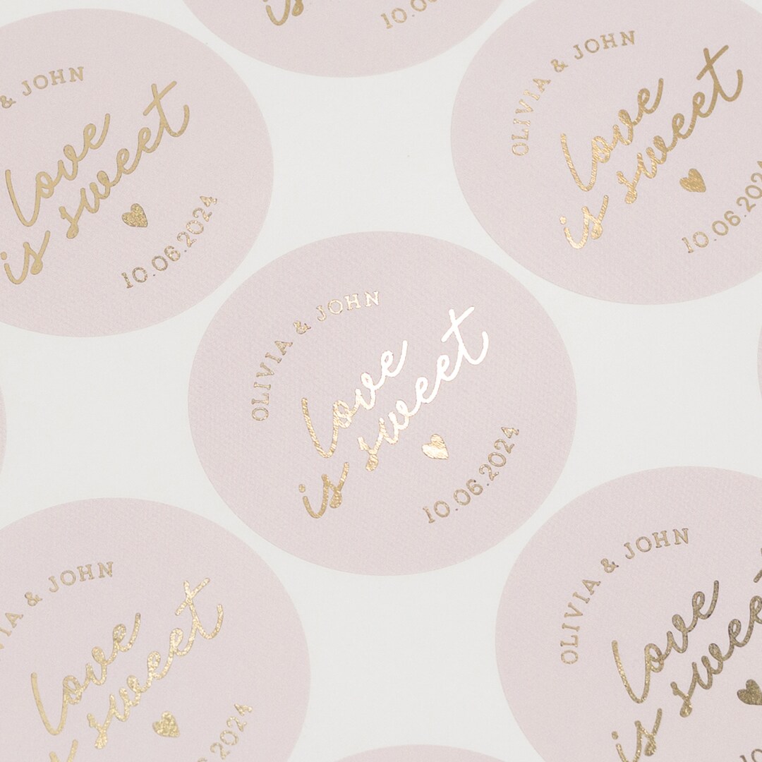 Love is Sweet Label, Wedding Labels for Favors, Sweet Bag Stickers ...