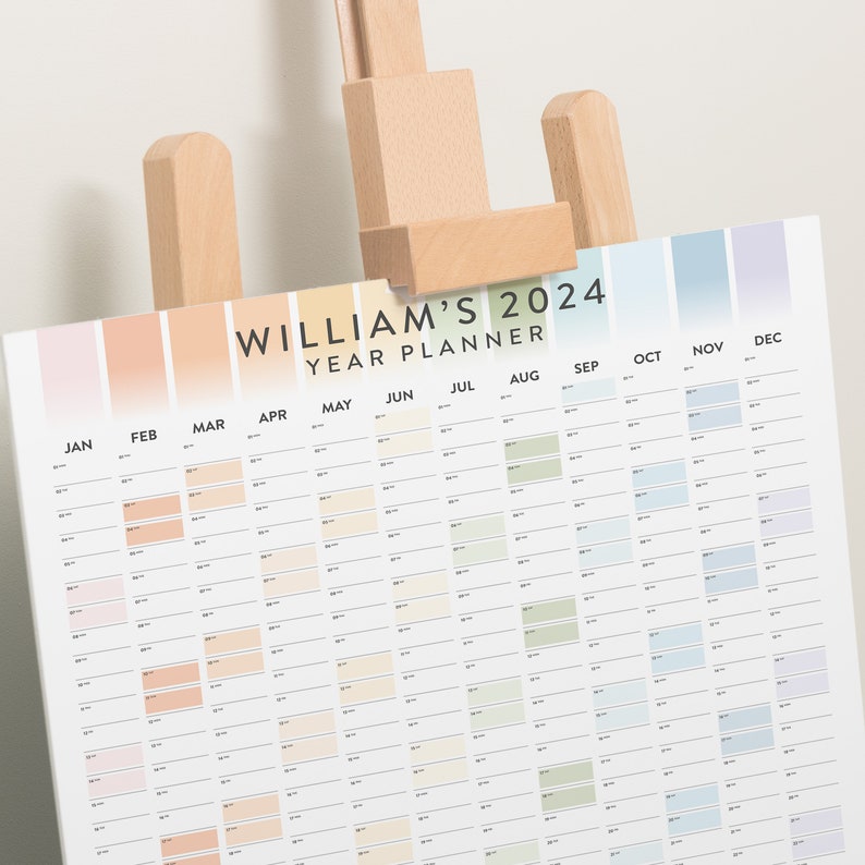 2024 Wall Planner, 2024 Year Planner, A1 Wall Calendar, Monthly Planner, Holiday And Family Planner, Portrait And Landscape Office Planner Portrait