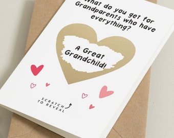 You're Going To Be Great Grandparents, Promotion To Great Grandparents, Pregnancy Announcement Grandparents Card, New Grandparents Gift