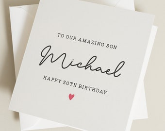 30th Birthday Card For Son, Son Birthday Card, Thirtieth Birthday Card, Son Birthday Gift, Happy Birthday Son, The Best Son, 30th Gift