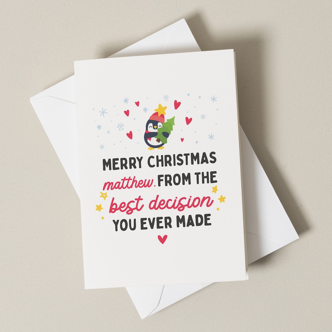 Husband Christmas Card, Funny Boyfriend Christmas Card, Christmas Card for Man, for Him