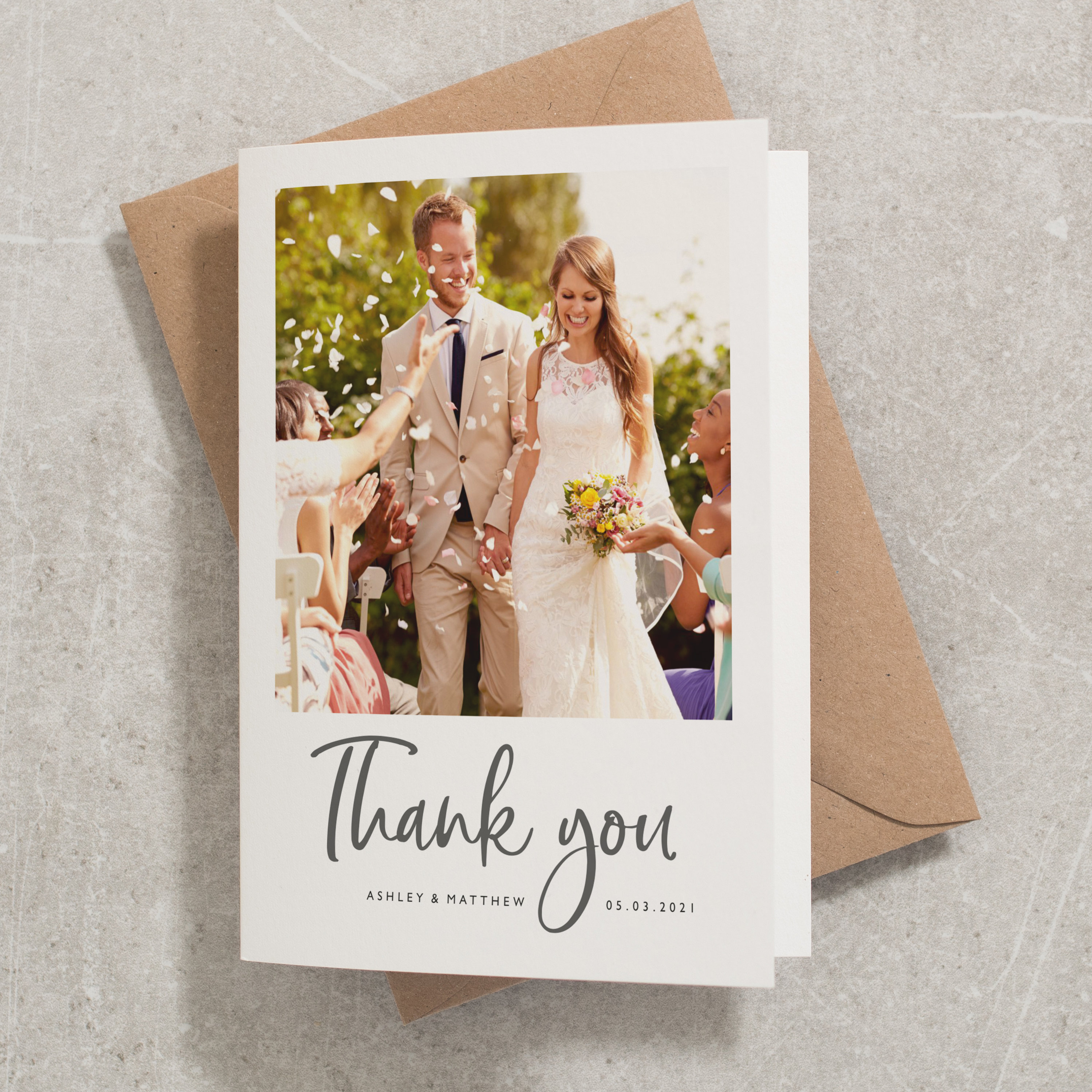 Greeting Cards Paper Thank You Cards Personalised Wedding Thank You