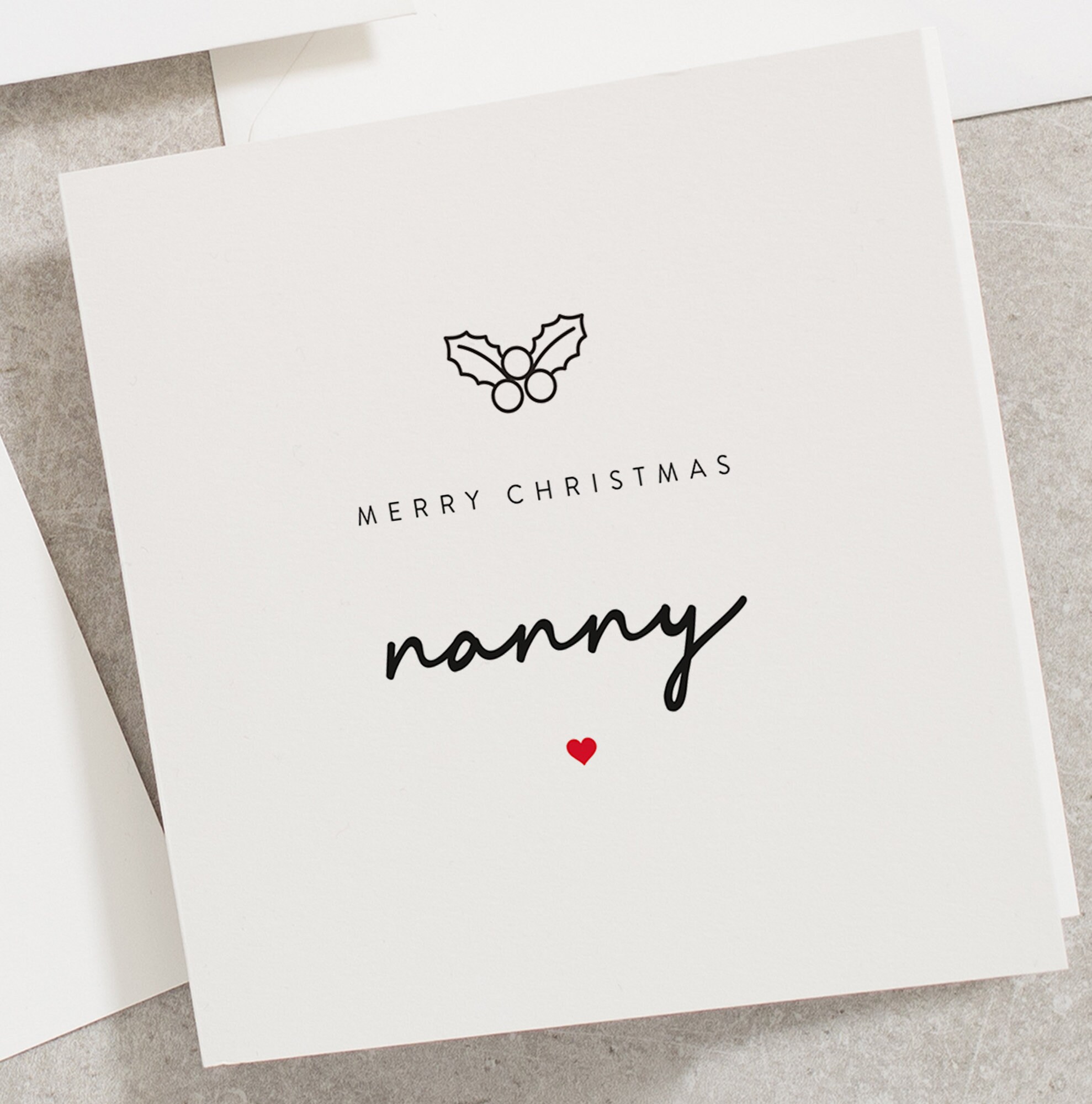 Christmas Card for Nanny Merry Christmas Nanny Grandma Etsy Australia