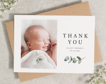 Personalised Baby Thank You Cards, Simple Baby Thank You, Baby Thank You Cards Photo, New Baby Thank You Cards