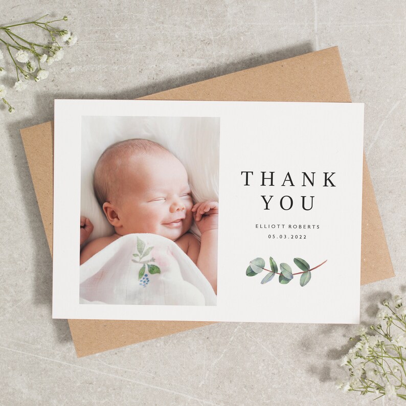 Personalised Baby Thank You Cards 