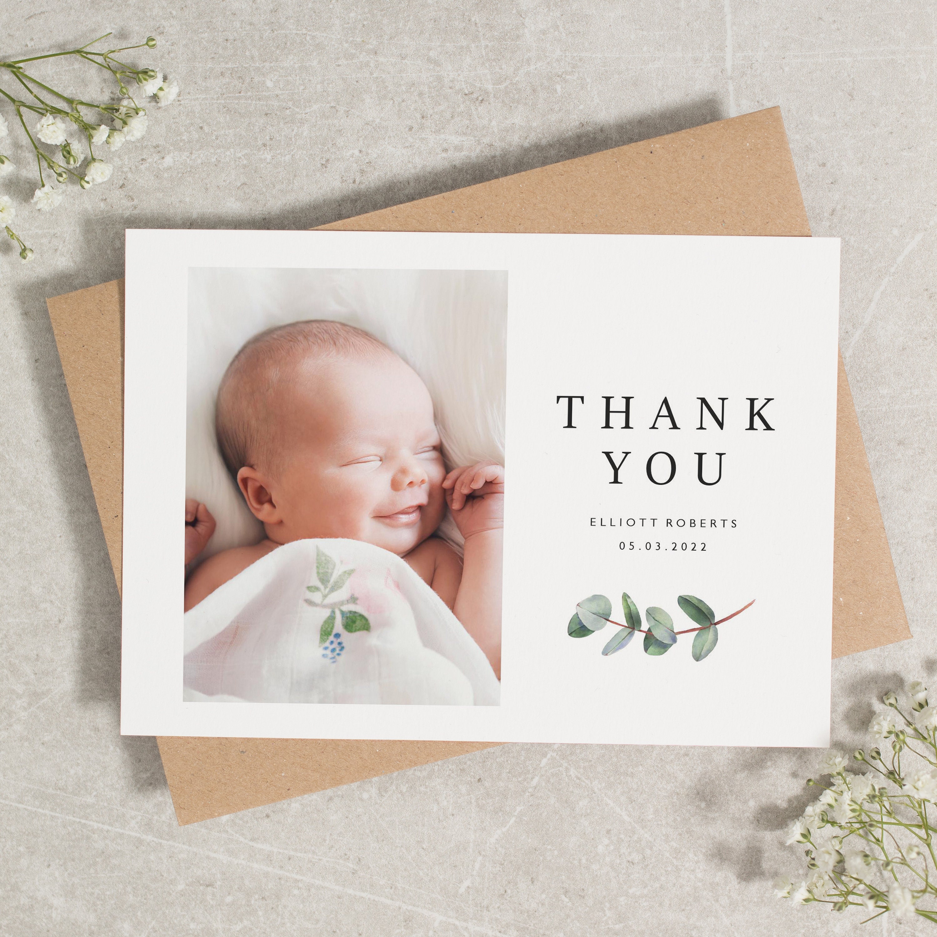 Baby Thank You Cards With Envelopes Baby Thank You Baby Etsy UK