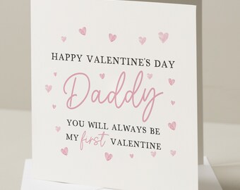 First Love Valentines Day Card For Daddy, Dad Valentine Card From Baby, First Valentines As My Dad, New Baby Card For Him, Special Valentine