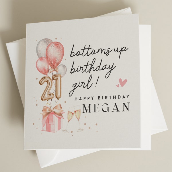 21st Birthday Card For Her, Daughter 21st Birthday Card, 21st Birthday Gift, Twenty First Birthday Card For Granddaughter, Sister, Friend