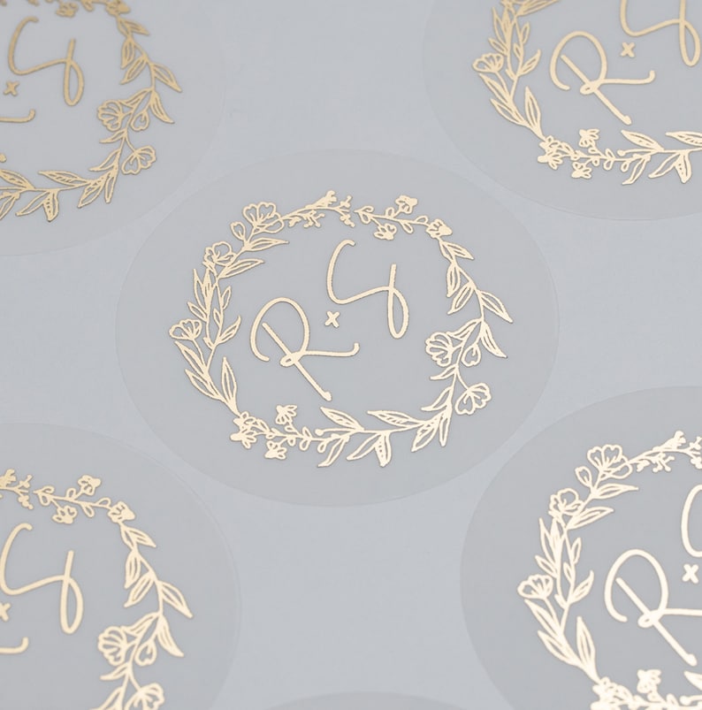 Envelope Seals Wedding Invitation Stickers Initial Stickers Etsy UK