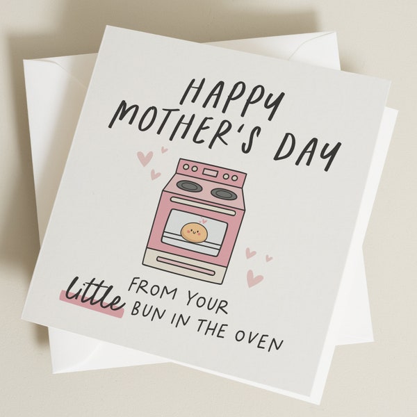 Muttertagskarte vom Beulen, mummy to be, Muttertagskarte für mum to be, spezielle Karte, erste Muttertagskarte, 1.Karte für den Muttertag