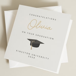 Congratulations On Your Graduation Card, Personalised Graduation Card, Class Of 2024 Graduation Card, Graduation Gift For Her, Card For Man