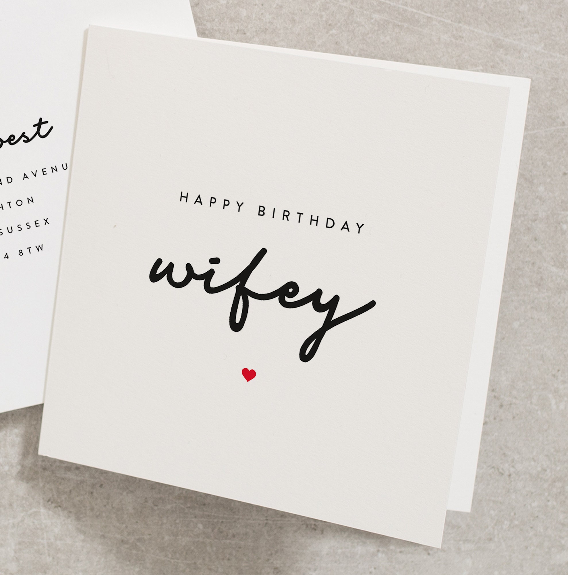 Happy Birthday Wifey Birthday Card For Wife For Her Birthday Etsy