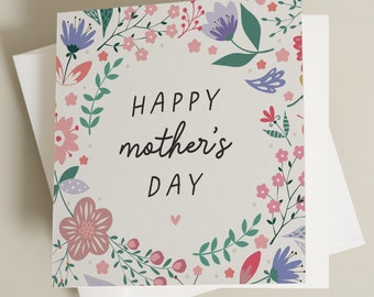 Happy Mothers Day Card, Mothers Day Card, Card For Mothers Day, Mothers Day Card With Flowers, Flowers On A Mothers Day Card, Mothers Day