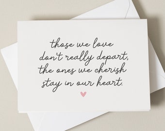 Carte "Pensée à vous", carte de remerciement, carte de sympathie ou de condoléances pour un ami, carte de deuil pour elle, cadeau d'encouragement pour des amis