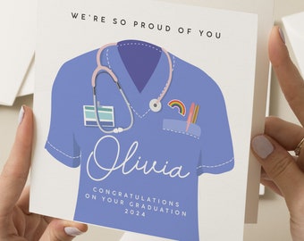 Doctor Graduation Card, Nurse Graduation Card, Congratulations On Your Graduation Card, Proud Of You Card, New Nurse Gift, New Doctor
