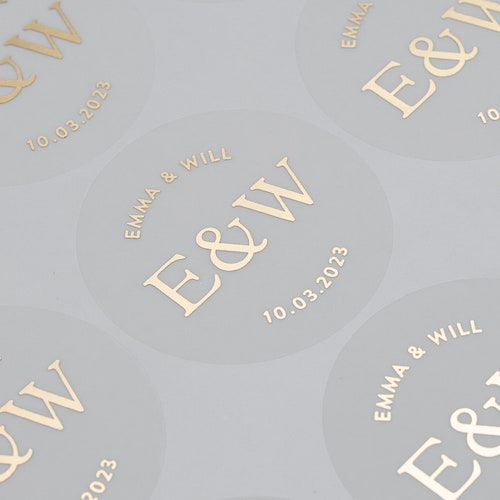 Gold rectangle Wedding stickers for invitations personalise with your details 50 Gold rectangle Wedding stickers for invitations personalise with your details 50