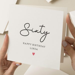 Personalised 60th Birthday Card For Mum, Nan 60th Birthday Card, 60th Birthday Card For Auntie, 60th Birthday Gift For Her, Sixtieth