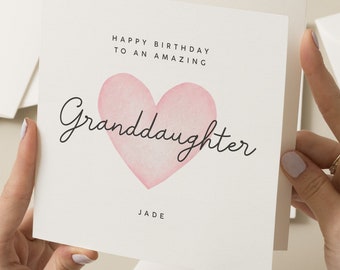 Personalised Birthday Card For Granddaughter, Granddaughter Birthday Card, Special Granddaughter Card, Birthday Card For Her