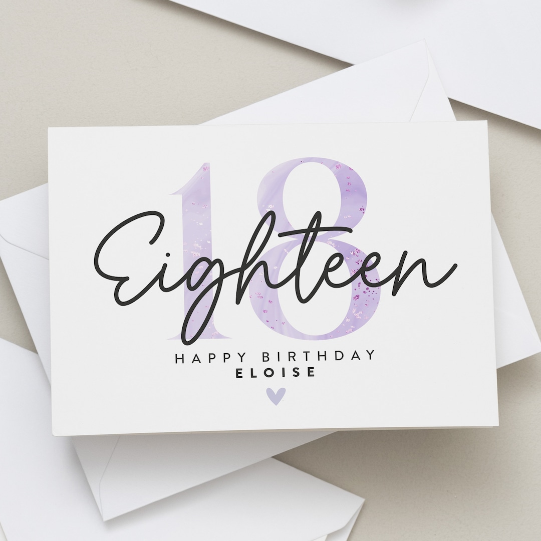 18th Birthday Card Daughter, Personalised 18th Birthday Card, 18th ...