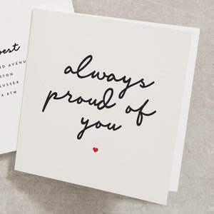 Always Proud of You Card, Encouragement Card, Well Done Card, Congratulations For Friend, Daughter, Graduation Card, New Job Card TH011