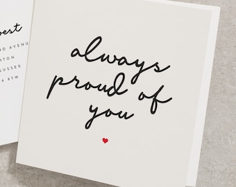 Always Proud of You Card, Encouragement Card, Well Done Card, Congratulations For Friend, Daughter, Graduation Card, New Job Card TH011