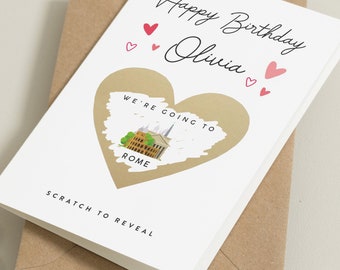 Personalised Scratch And Reveal Travel Ticket - Fun Surprise For Anniversaries, Birthdays & All Occasions