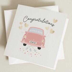 Wedding Day Card, On Your Wedding Day Card, Congratulations Wedding Card, Happy Wedding Day Card, Wedding Car, Wedding Gift Card