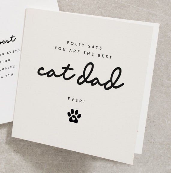 Cat Dad Birthday Gifts, Cat Dad Birthday Cards