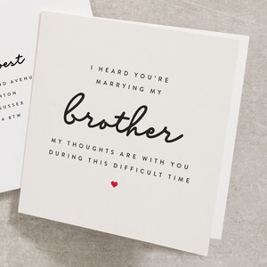 You're Marrying My Brother Engagement Card, Fun Engagement Card, Congratulations On Your Engagement, The Big Day Card For Engagement EN032