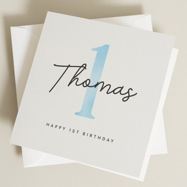 First Birthday Card For Son, Personalised First Birthday Card Boy, Grandson 1st Birthday Card, 1st Birthday Card For Nephew, For Little boy