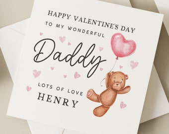 First Valentines As My Daddy, Valentines Card For Daddy, Baby First Valentines Day Card To Daddy, Newborn To Daddy, Dad Valentine Card