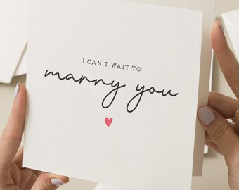 Bruidegom trouwdag kaart, ik kan niet wachten om met je te trouwen, aan mijn bruid op onze trouwdag, aan mijn verloofde op onze trouwdag, verloofde trouwkaart