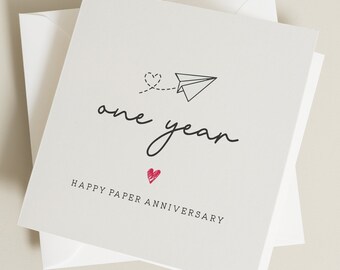 1 Year Anniversary Card, Anniversary Card For Boyfriend, Anniversary Card For Girlfriend, Anniversary For Husband , Anniversary Card