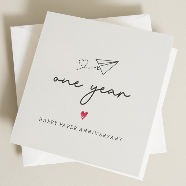 1 Year Anniversary Card, Anniversary Card For Boyfriend, Anniversary Card For Girlfriend, Anniversary For Husband , Anniversary Card
