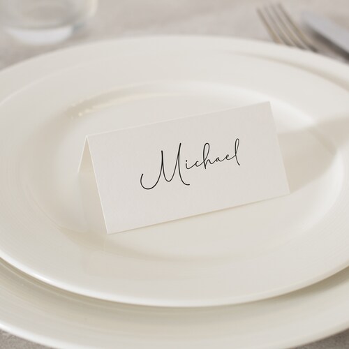 Calligraphy Wedding Place Cards Simple Place Cards Printed Etsy