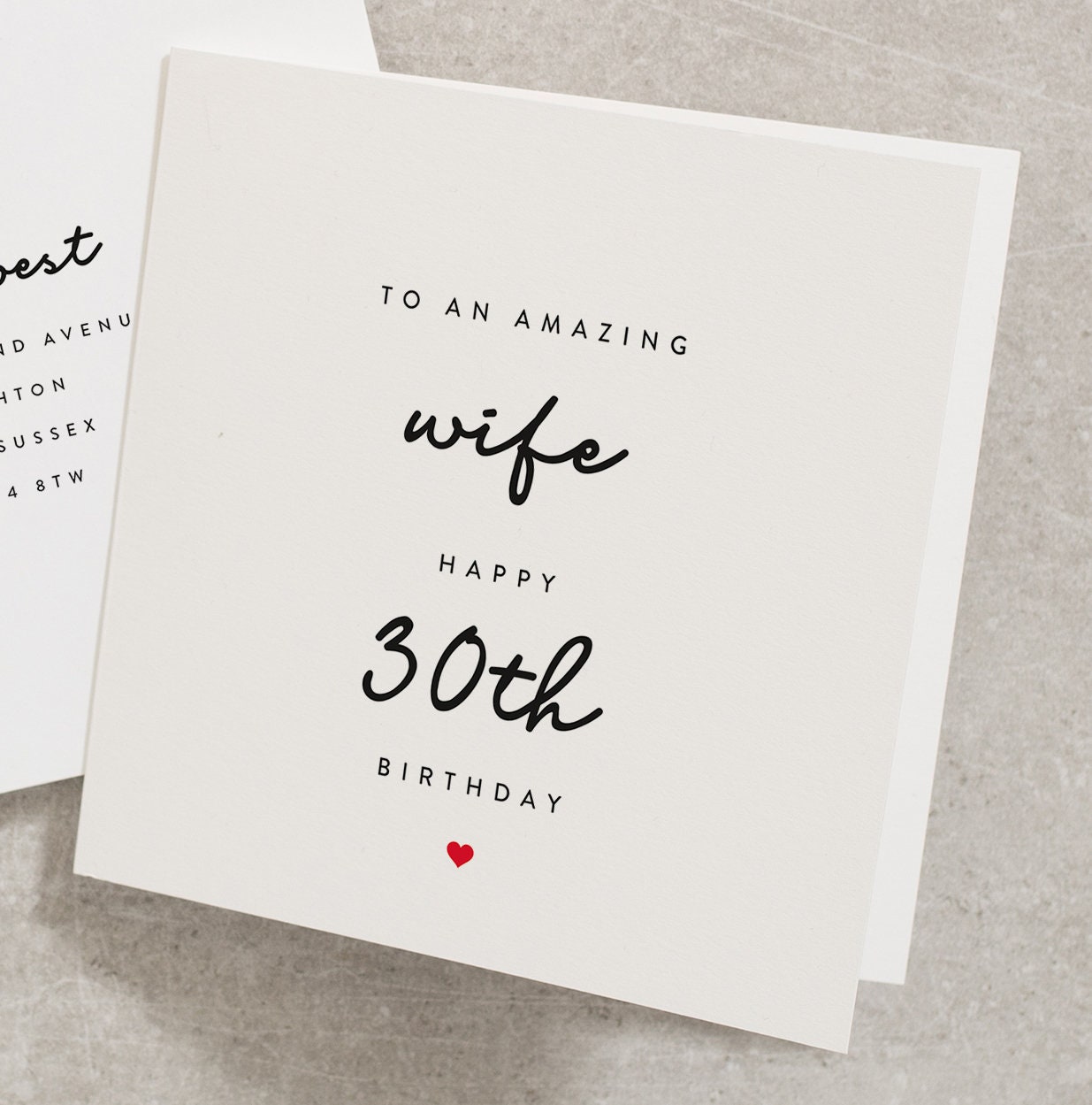Wife 30th 2025 birthday card