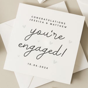 Engagement Card, Congratulations on Your Engagement Card in Gold Foil, Best Friend Engagement Cards, Engaged Card, You're Engaged, Congrats