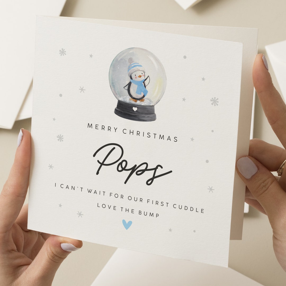 Daddy to Be Christmas Card Bump