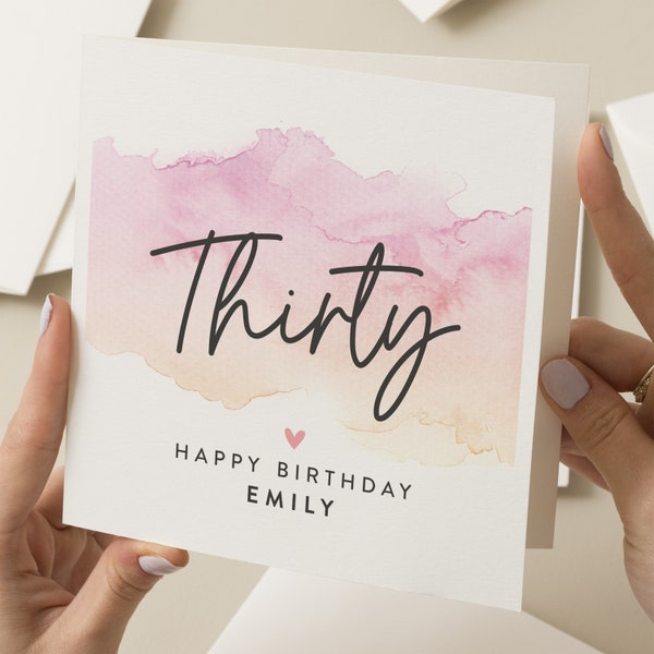 Personalised 30th Birthday Card For Daughter, Thirtieth Birthday Card For Her, 30th Birthday Card, 30th Birthday Gift For Sister, Friend