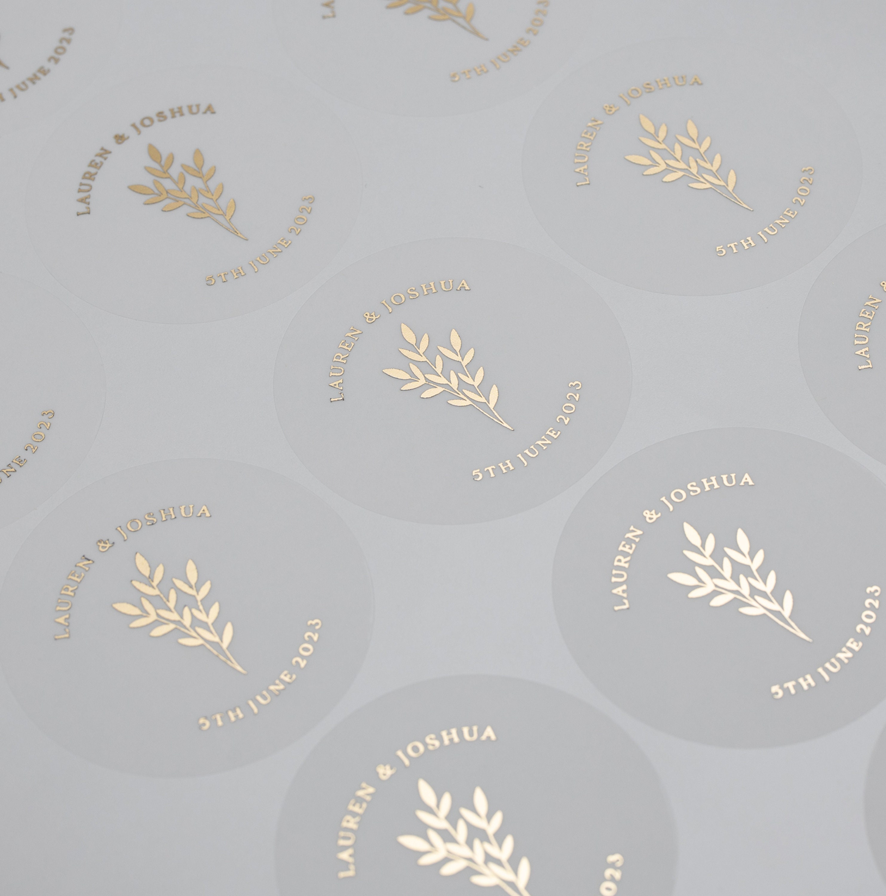 Personalised Foil Stickers, Wedding Invitation Stickers, Gold Foil Seals, Wedding  Stickers Envelope, Silver, Rose Gold Stickers, 37mm ST002 