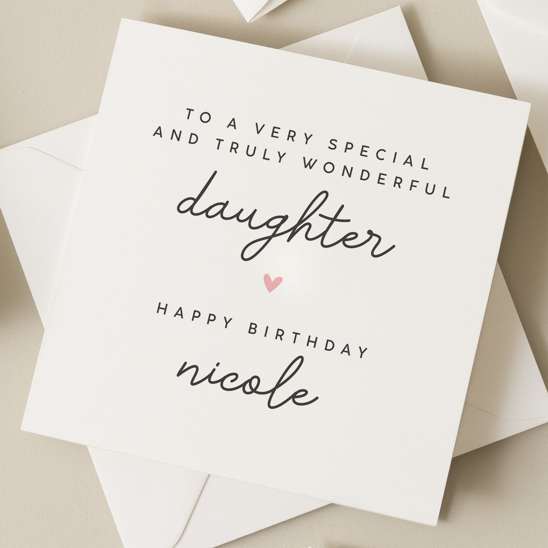 Daughter Birthday Card Birthday Card for Daughter - Etsy